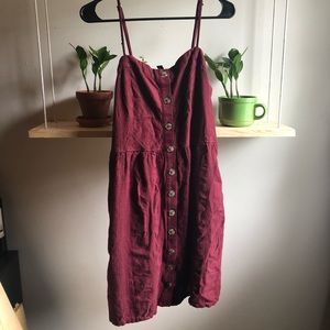 Universal Thread Maroon Button Down Dress XXL 2X